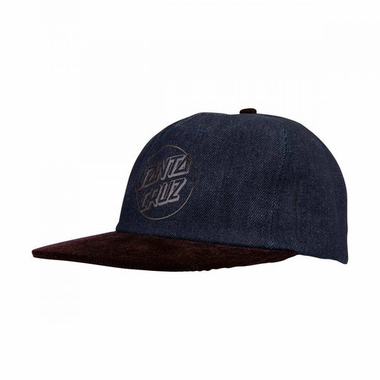 Santa Cruz Cap Opus Dot Snapback Cap Dark Denim Coffee Cord