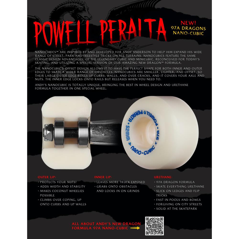 スケートボード Powell Peralta Dragon Formula 52mm Powell Peralta Dragon Formula V4 Skateboard Wheels 4-Pack