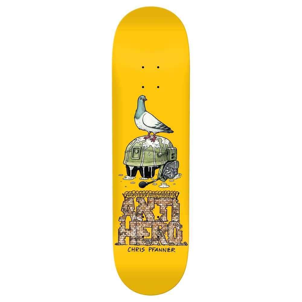 Anti Hero Skateboards Pfanner Liberdad Skateboard Deck Yellow 8.25"