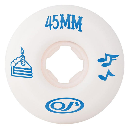 OJ Mini Chubbies Skateboard wheels Lil Dough Butts 99a White/Blue/Black 45mm