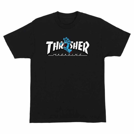 Santa Cruz x Thrasher T-Shirt Thrasher Screaming Logo Black