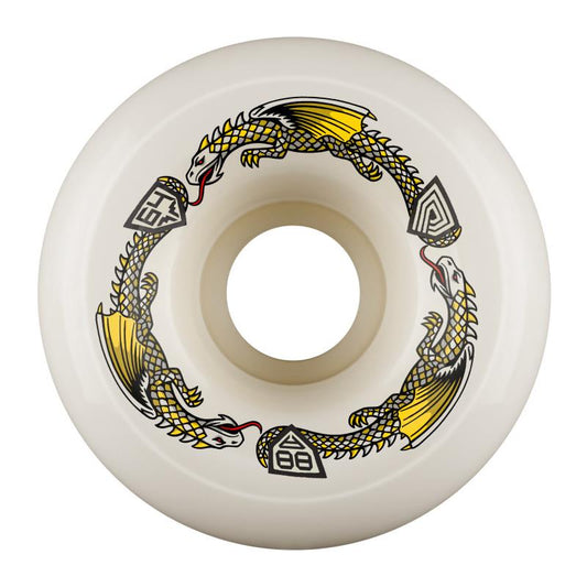 Powell Peralta Dragon Formula Skateboard Wheels 64mm x 40mm 88A Off White