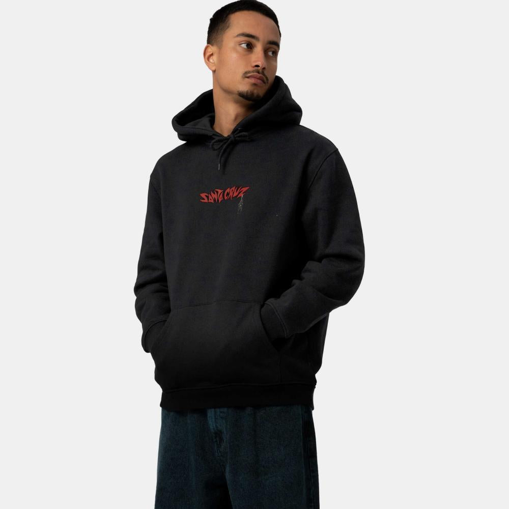 Santa Cruz Hooded Sweatshirt Pace Torch Bones Black Large