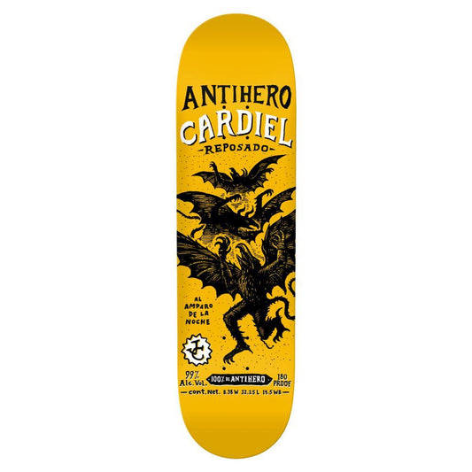 Anti Hero Skateboard Deck Cardiel Carnales Yellow 8.38 "