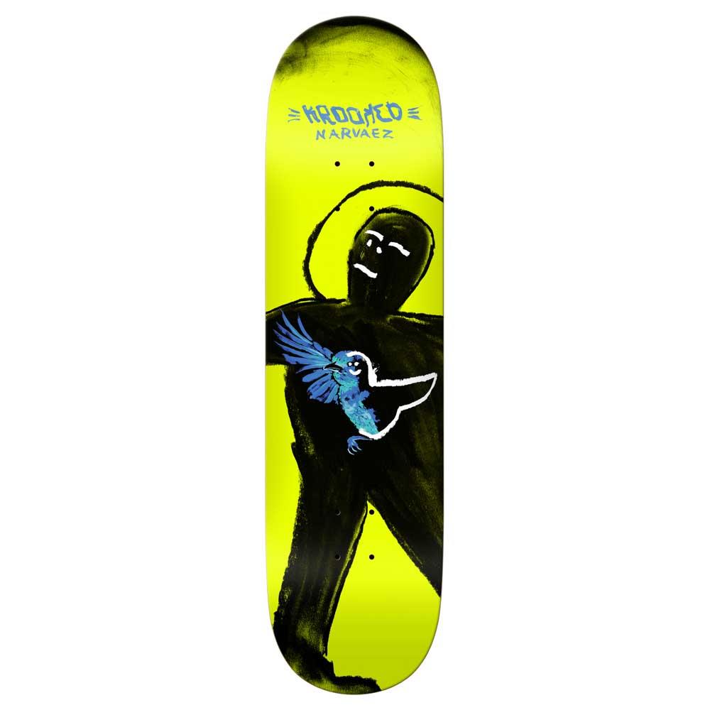 Krooked Skateboards Narvaez Blue Bird Skateboard Deck Yellow 8.25"