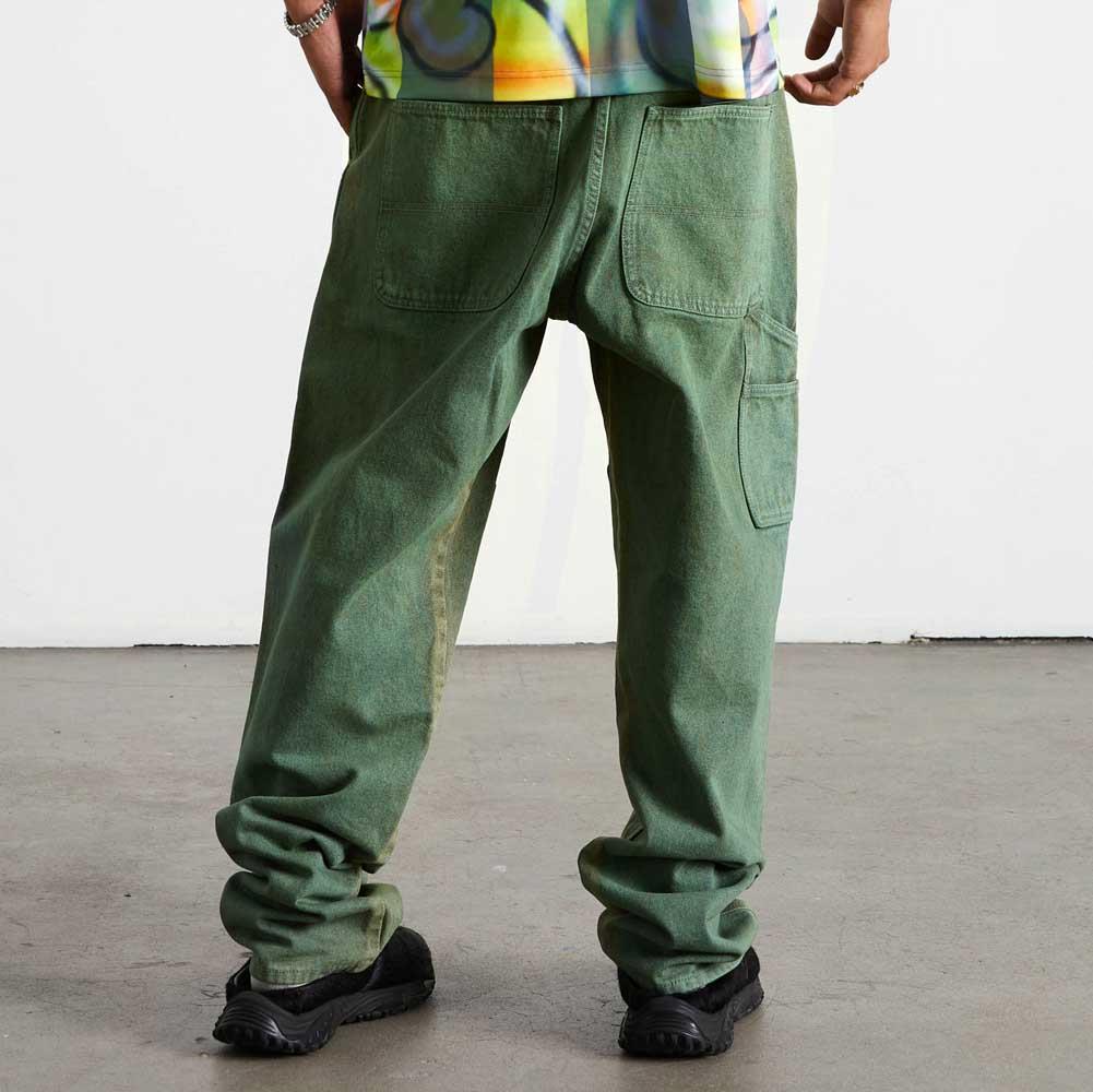 Huf Kinda Loose Double Knees Pants Mist Green