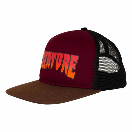 Creature Mesh Trucker Cap Creature Logo Burgundy/Grey One Size