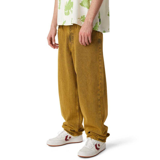Huf Cromer Washed Pants Tarragon Yellow