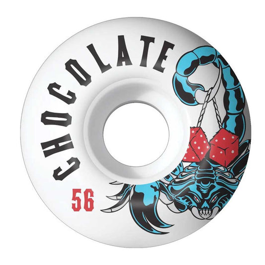 Chocolate Skateboards Scorpion Dice Staple Skateboard Wheels White 56mm 99A