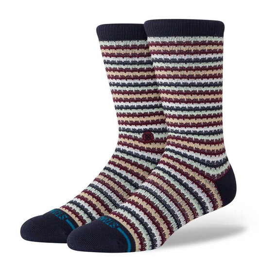 Stance Socks Chiclets Waffle Knit Crew Navy Large