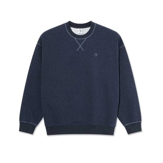Polar Skateboards Frankie Crewneck Sweatshirt Navy Melange