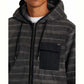 RVCA Hawthorne Hooded Zip Fleece Open Grey