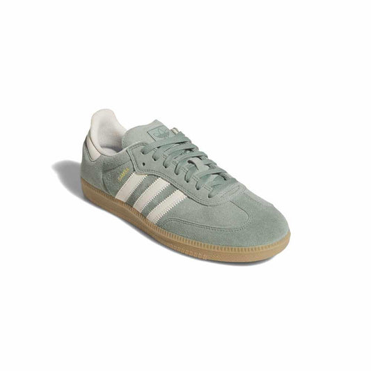 Adidas Skateboarding Samba ADV Green White Gold Mettalic Skate Shoes