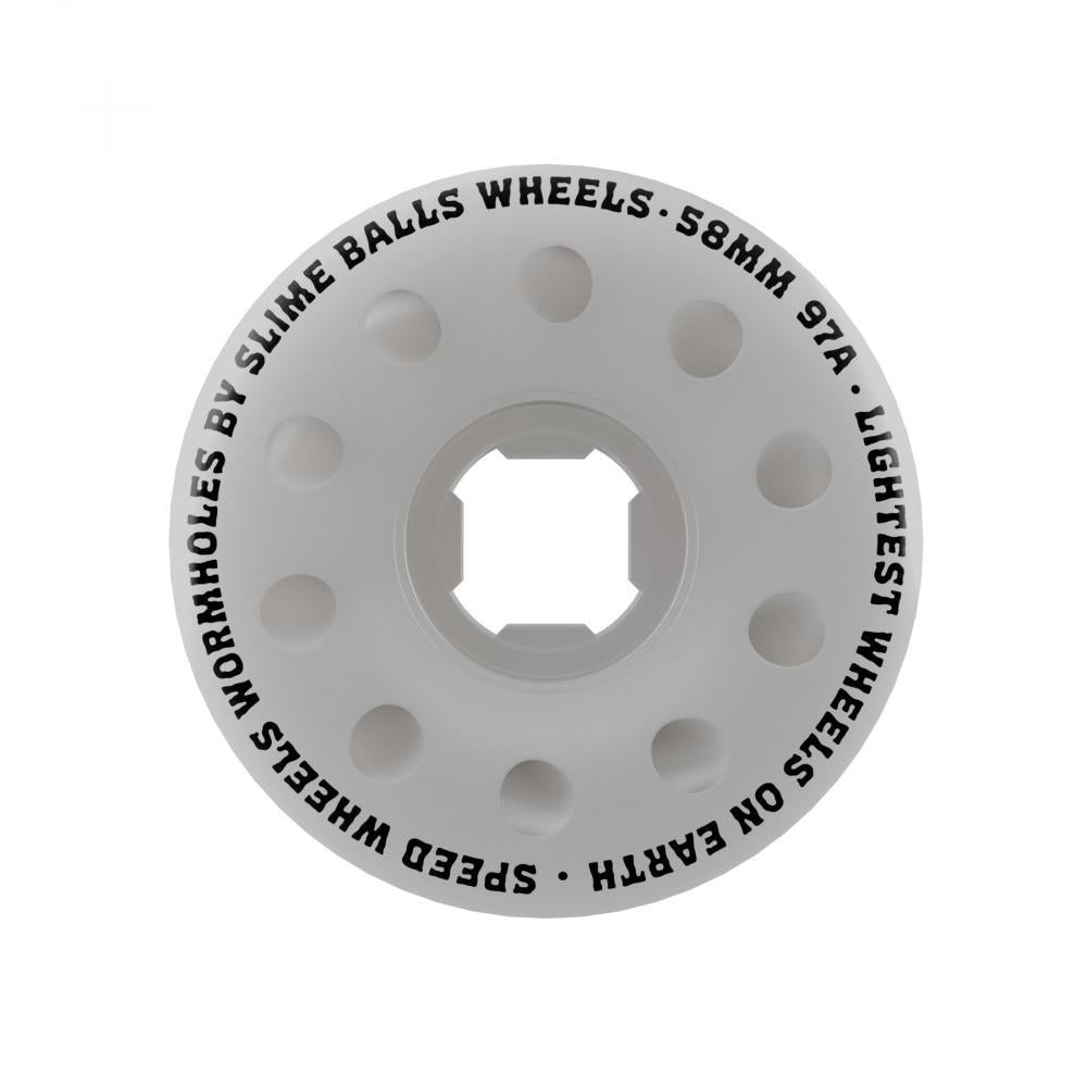Slime Balls Wheels Worm Holes 97a White 58mm