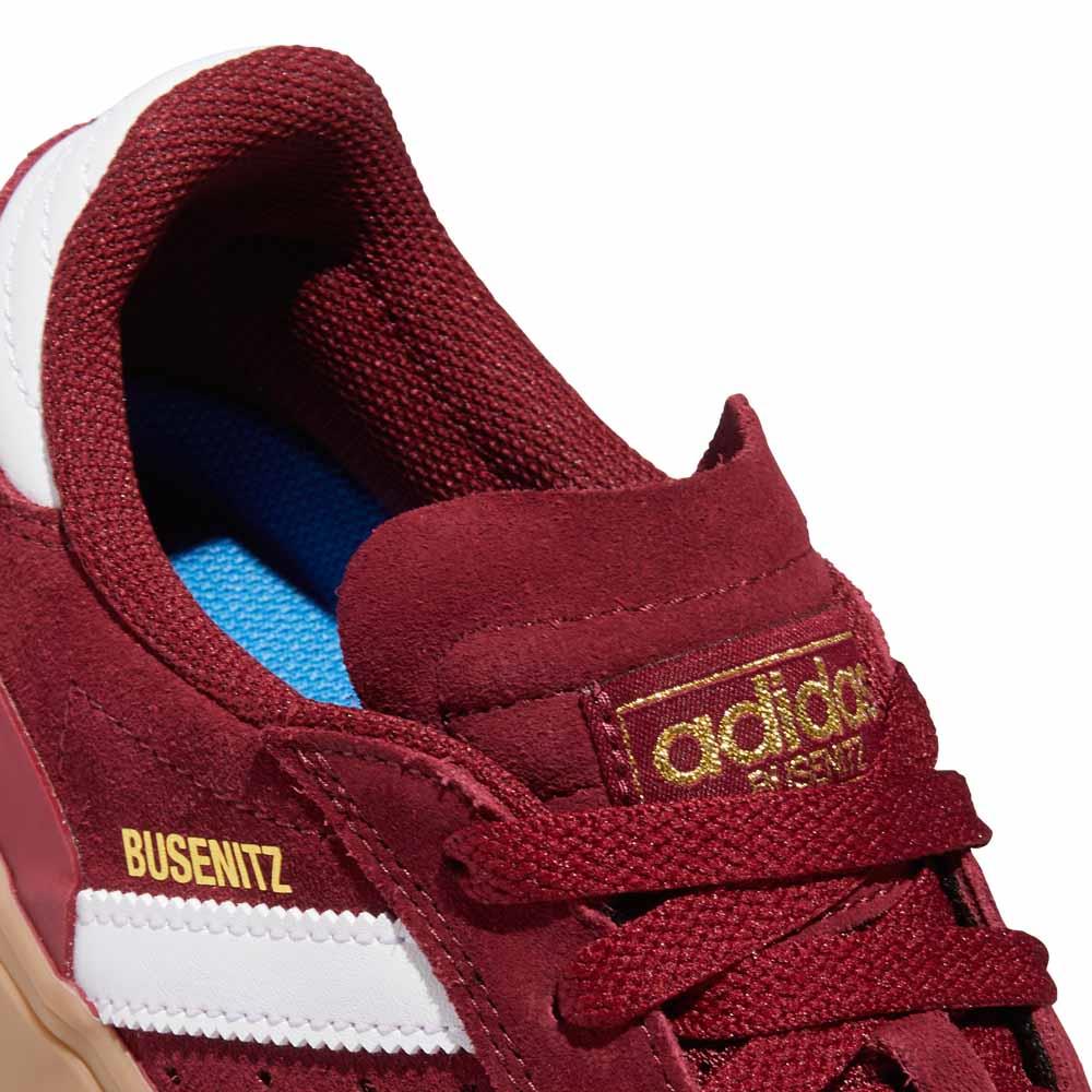 Adidas Skateboarding Busenitz Vulc II Collegegiate Burgundy Cloud White Gold Metalic Skate Shoes