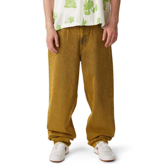 Huf Cromer Washed Pants Tarragon Yellow