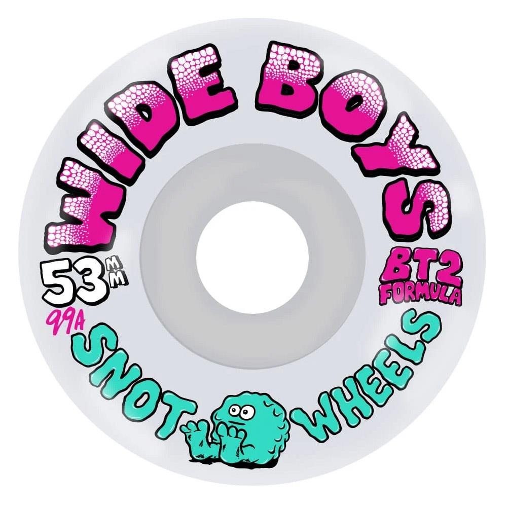 Snot Wheels Wide Boys Clear Skateboard Wheels 53mm 99a