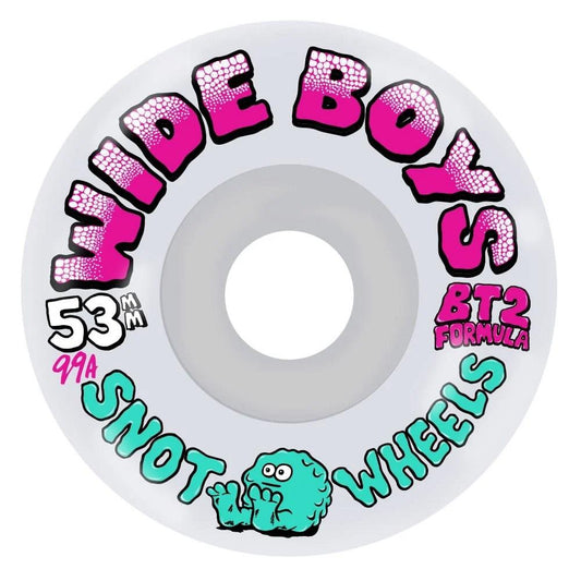 Snot Wheels Wide Boys Clear Skateboard Wheels 53mm 99a