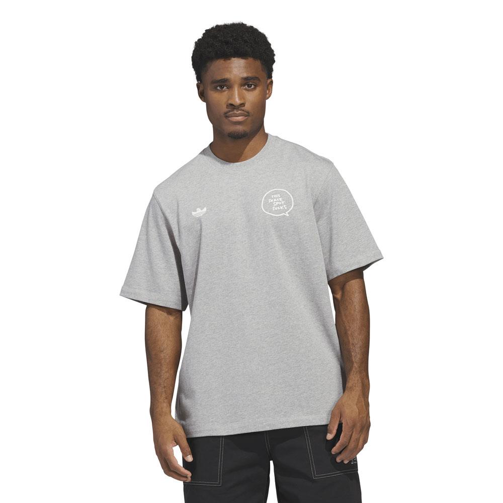 Adidas Skateboarding Gonz Spot T-Shirt Grey Heather