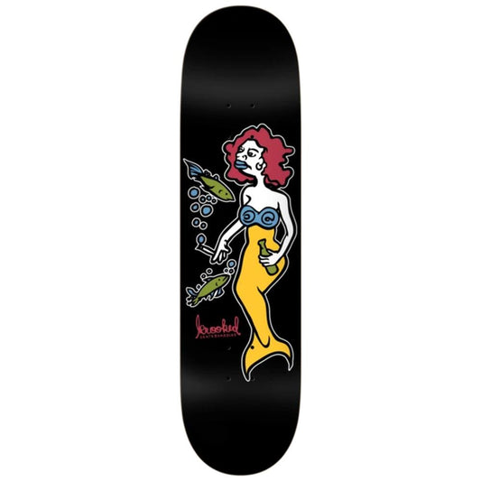 Krooked Dbx Team Mermaid Skateboard Deck Black 8.25"
