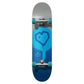 Blueprint Spray Heart Factory Complete Skateboard Silver Blue 7.75"