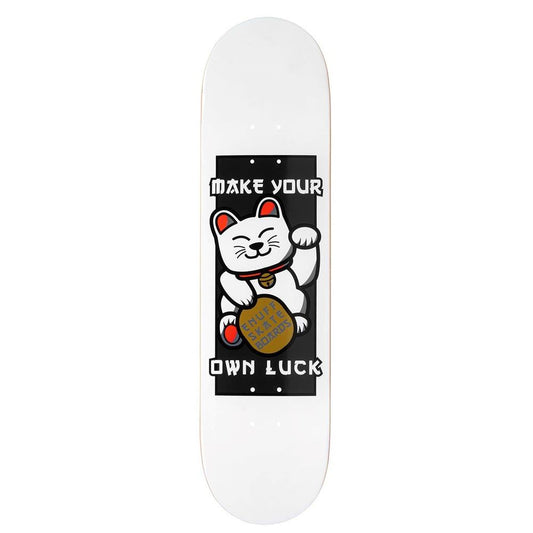 Enuff Designer Skateboard Deck Lucky Cat White 7.75"