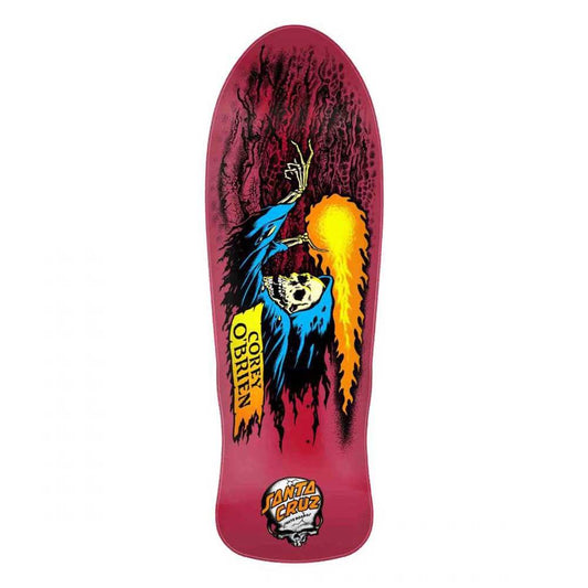 Santa Cruz Reissue Skateboard Deck O'Brien Reaper Red Multi 9.85"
