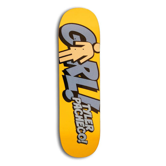 Girl Pacheco Blammo Skateboard Deck Yellow G016 8.375"