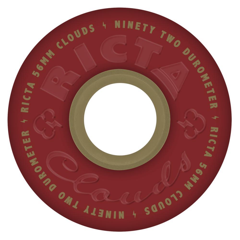 Ricta Skateboard Wheels Clouds Softer 92a Maroon 56mm