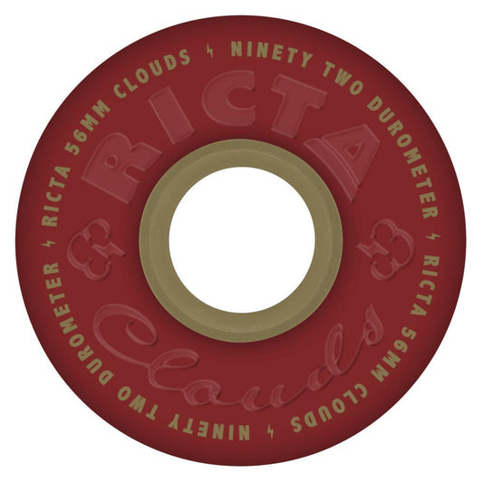Ricta Skateboard Wheels Clouds Softer 92a Maroon 56mm