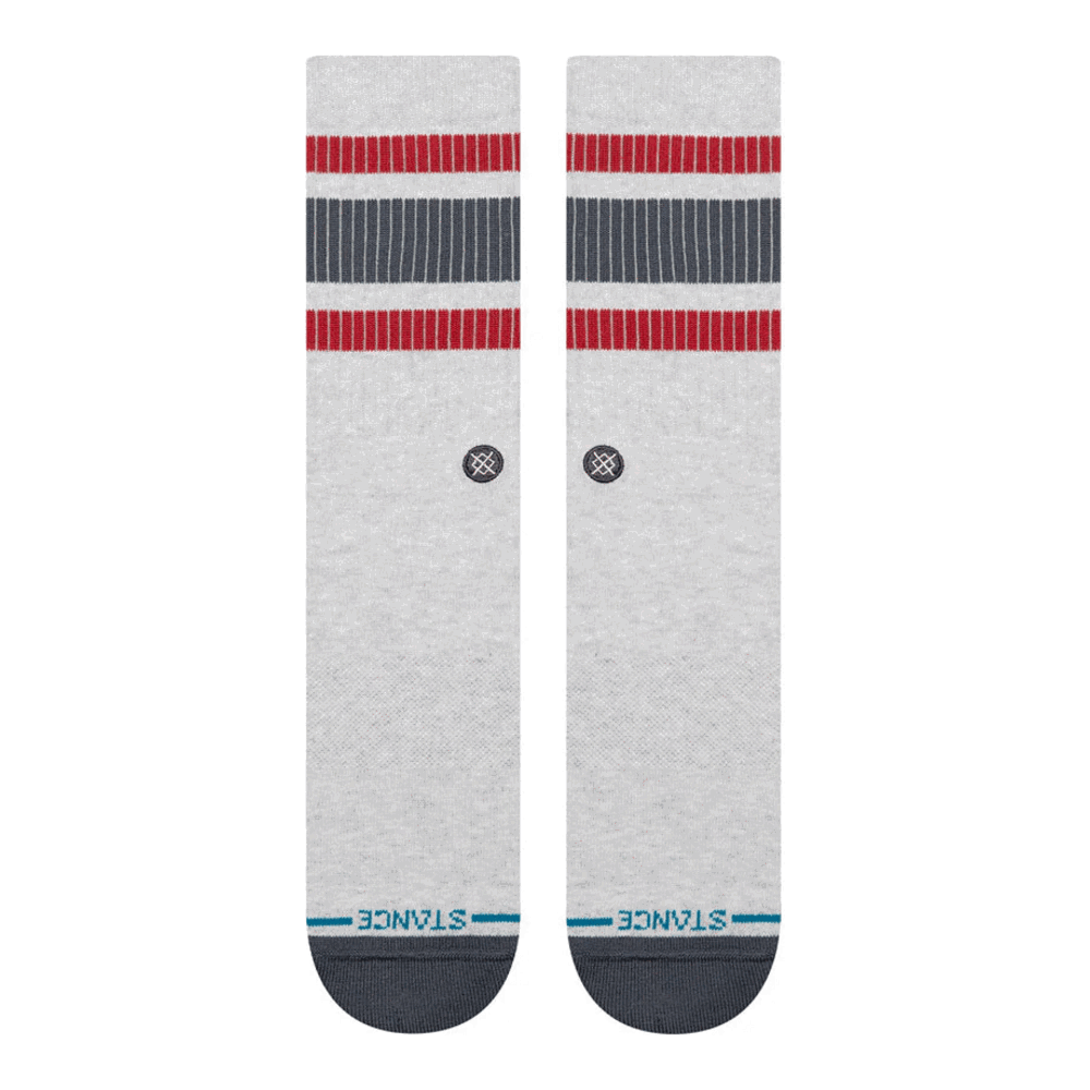 Stance Boyd Pop Stitch Crew Socks Heather Grey Large Uk7-11