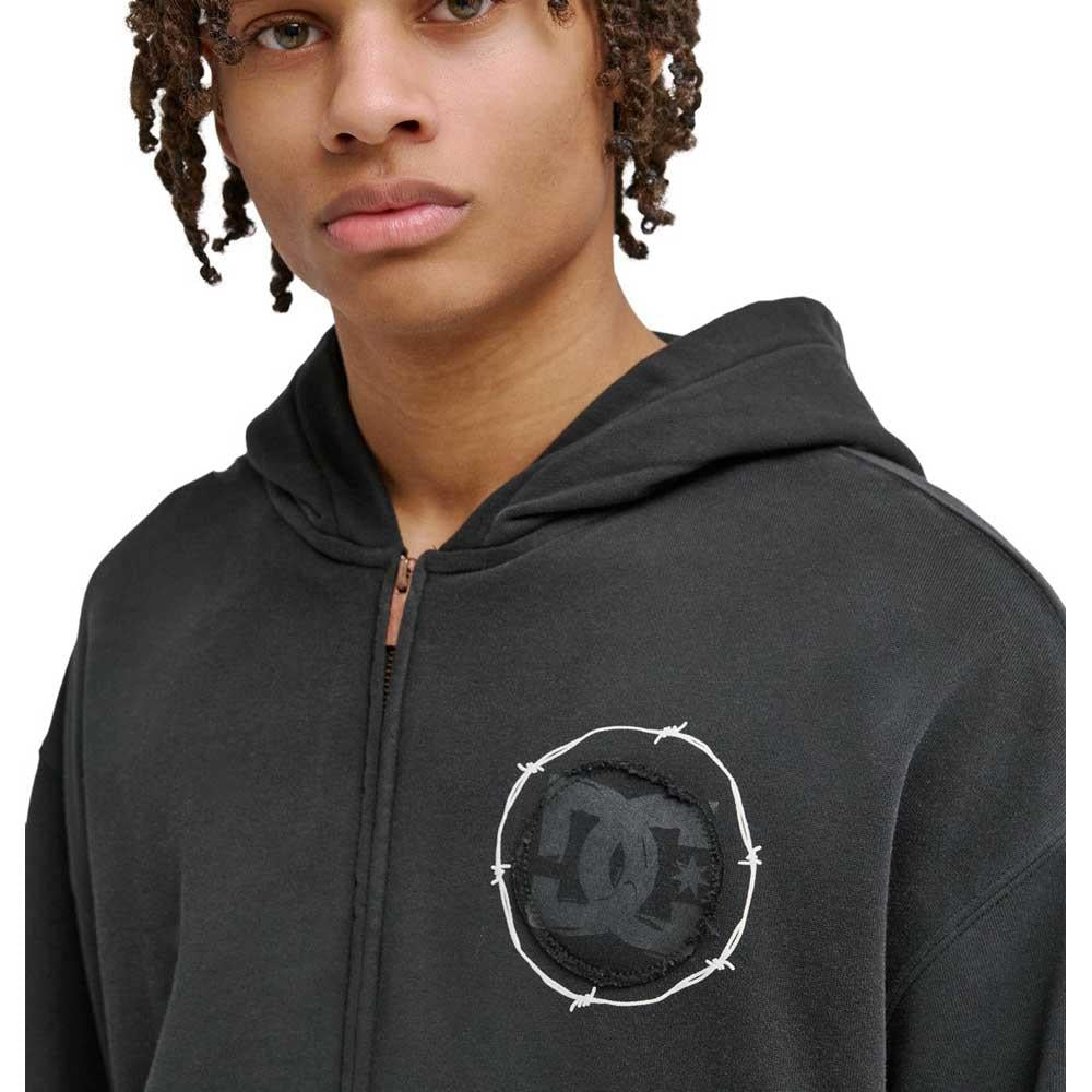 DC Shoe Co Sharp Point Zip Up Hooded Sweatshirt Black