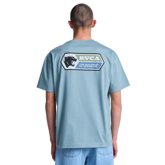 RVCA Pantero Short Sleeve T-Shirt Lead Blue
