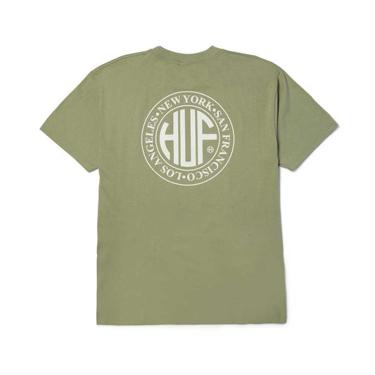 Huf Regional Short Sleeve T-Shirt Desert Green