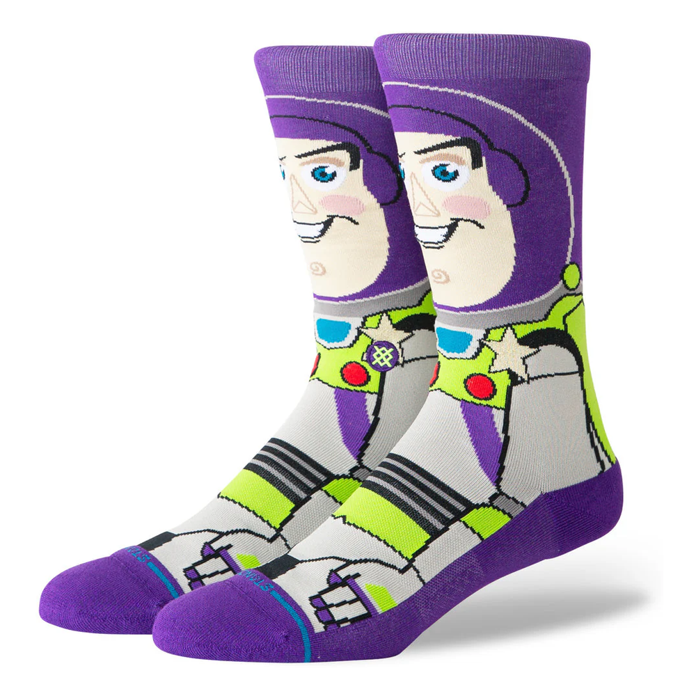 Stance X Toy Story Buzz Crew Socks Purple Large Uk7-11