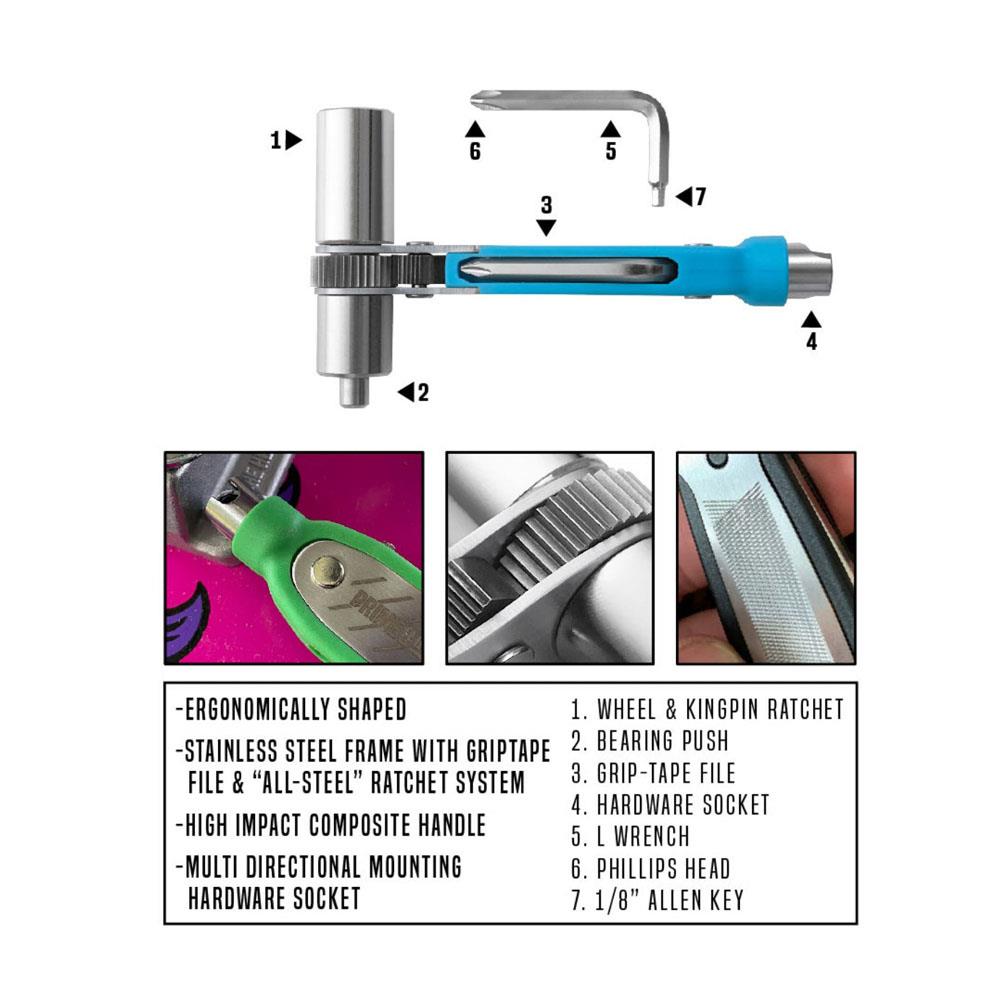 Prime8 Board Supply Co #1 Ratchet Skate Tool Sky Blue