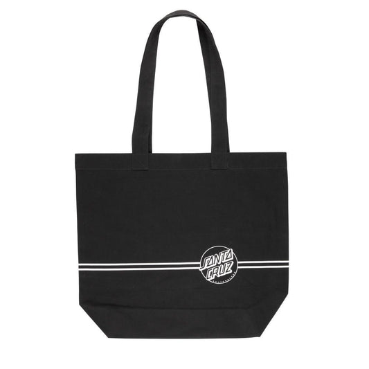 Santa Cruz Skateboards Bag Opus Dot Stripe Tote Bag Black/Unbleached Cotton