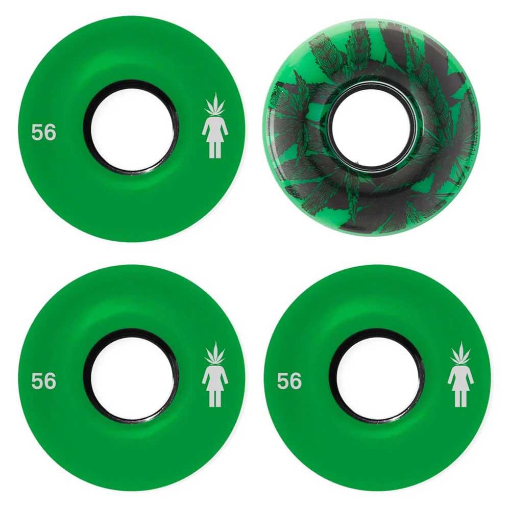 Girl Skateboards Trees Cruiser Wheels Green 56mm 85A 56mm