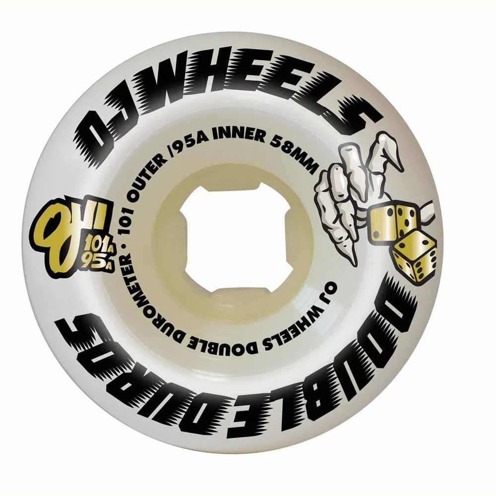 OJ Double Duro Skateboard Wheels Double Duro 101a/95a White 58mm