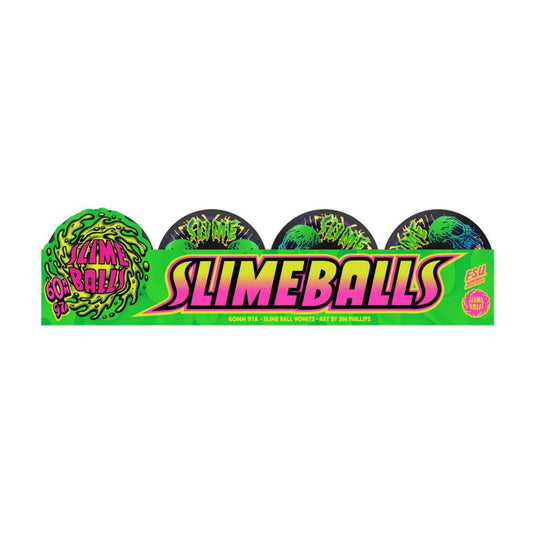 Slime Balls Skateboard Wheels Skull Vomits 95a Black 60mm