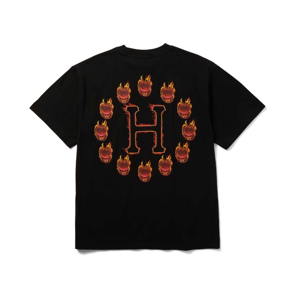 HUF X Spitfire Flame Galaxies Short Sleeve T-Shirt Black