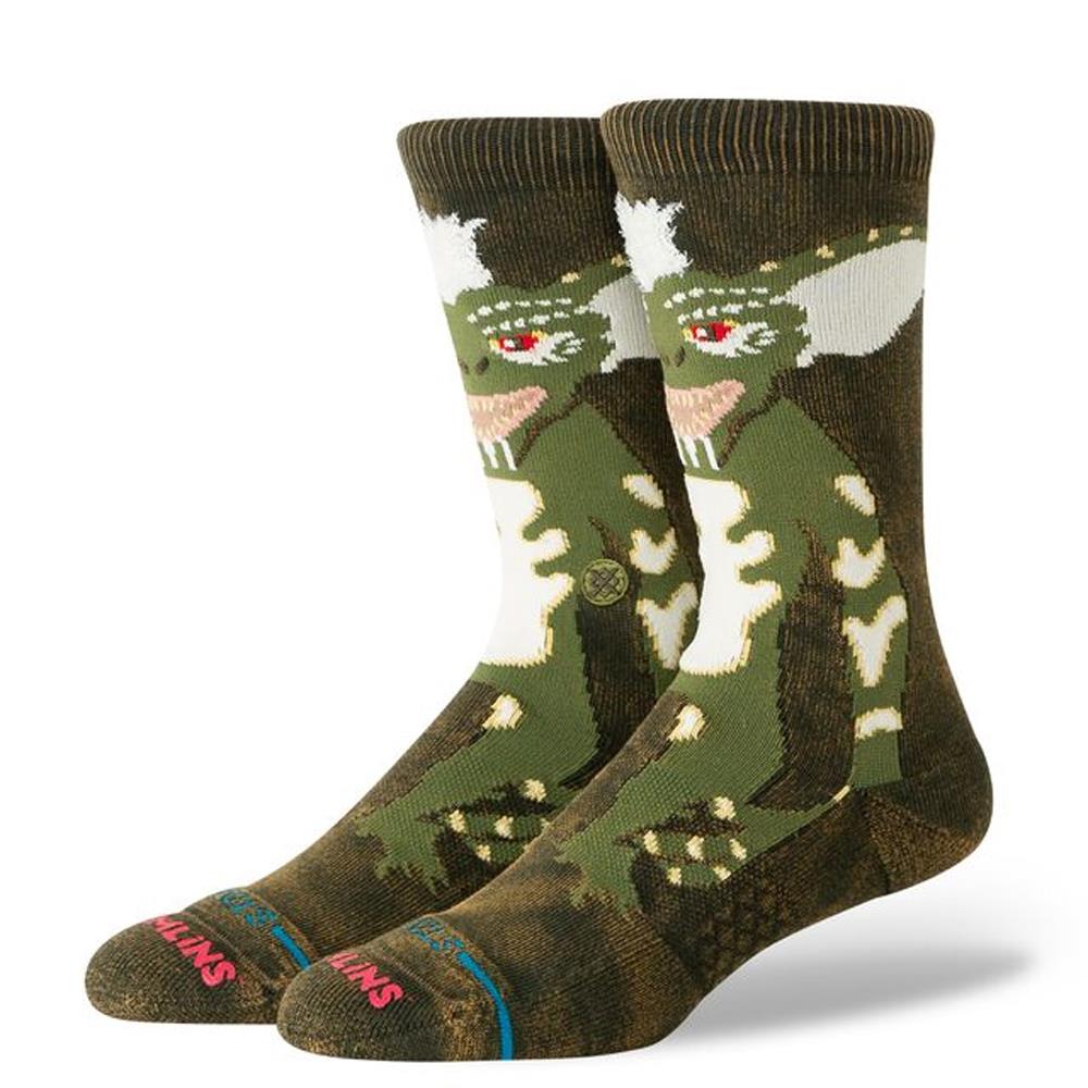 Stance X Gremlins Stripe Gremlins Crew Socks Dark Green Large Uk7-11