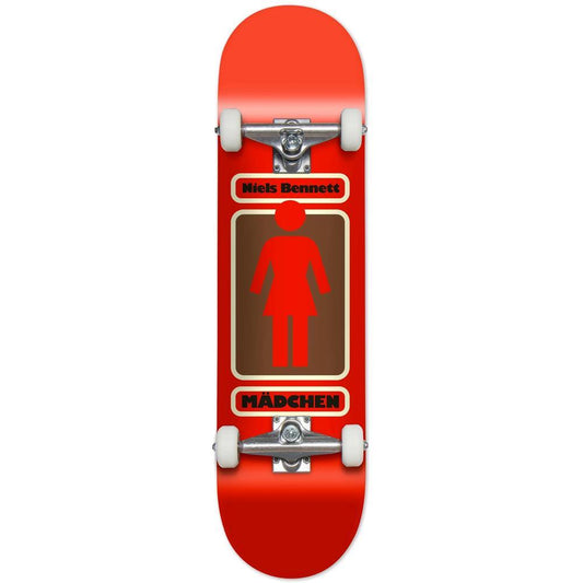 Girl Factory Complete Skateboard 93 Til Niels Bennett Red 8.25"