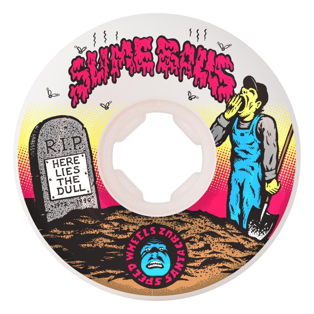 Slime Balls Skateboard Wheels Death Of Dull Vomits 95a White 60mm