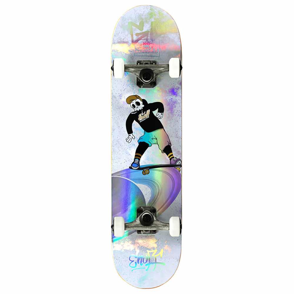 Enuff Skully Hologram Factory Complete Skateboard White 7.25"