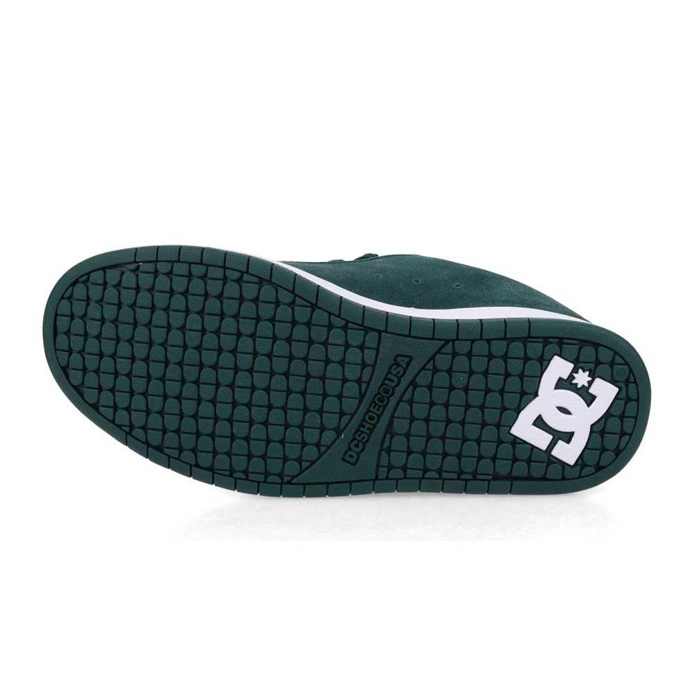 DC Shoe Co Court Graffik Skate Shoes Dark Green White