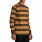 RVCA Chainmail Stripe Longsleeve Camel Brown