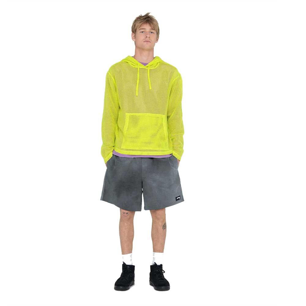 Stussy Cotton Mesh Hooded Sweatshirt Lime Green