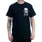 Death Skateboards T-Shirt OG Skull Backprint Black White Print
