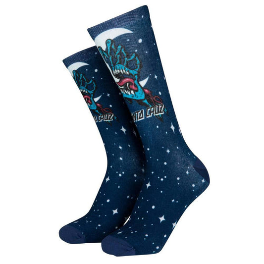 Santa Cruz Socks Cosmic Bone Hand Sock Midnight Blue UK 8-11 Adult